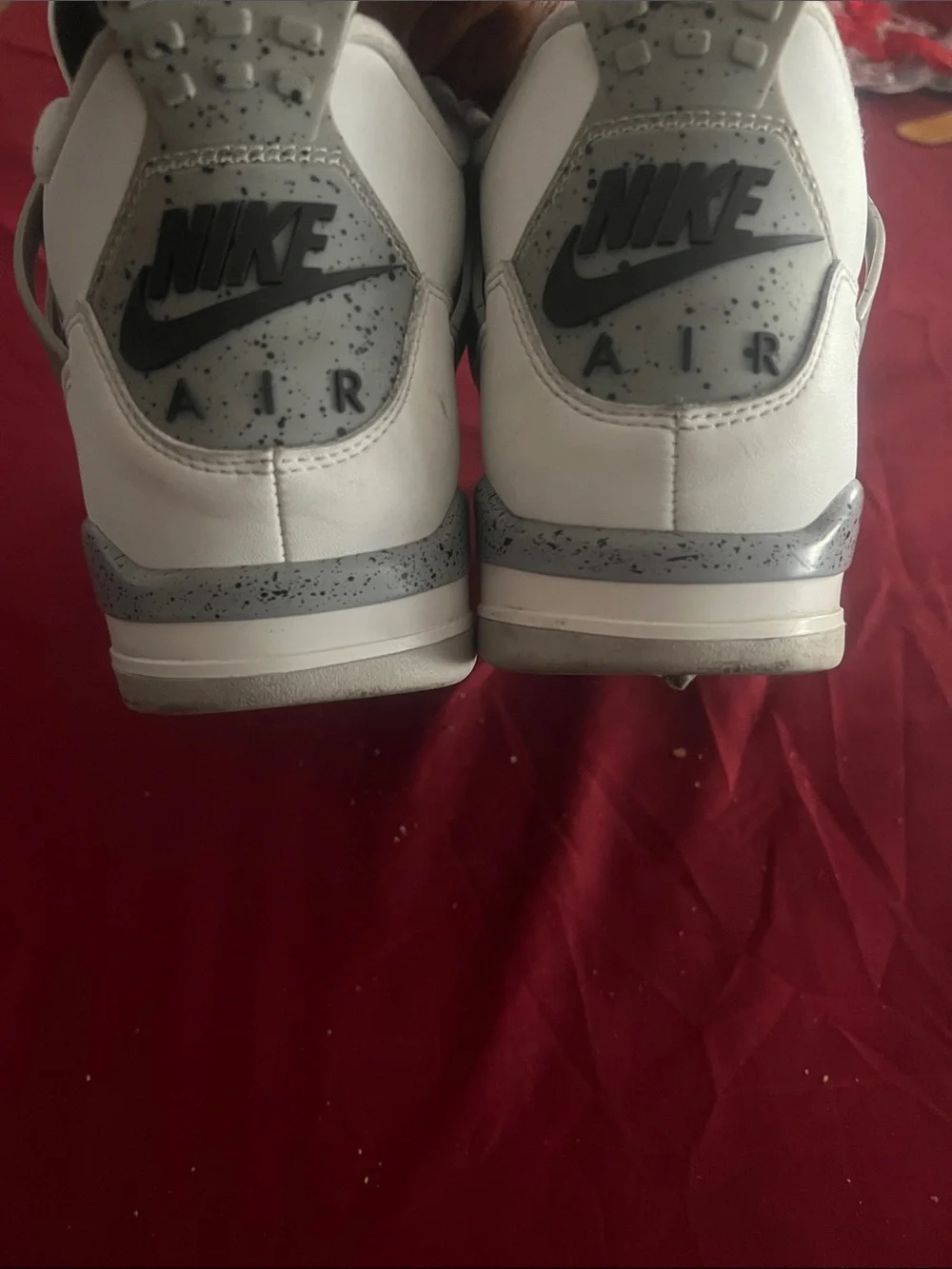 Jordan Men's White and Gray Retro Basketball Sneakers